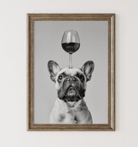 Print - Party Hund "franz. Bulldogge" No 1